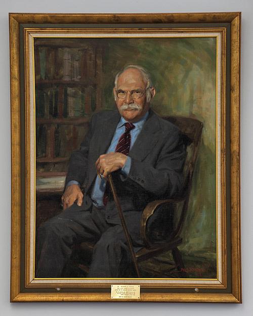 Portrait of Professor of History Robert Irrmann'39 by Jim Ingwersen.